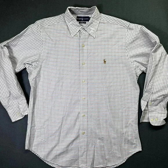 Ralph Lauren Flesh Pony Button Down Dress Shirt Mens 15.5 Classic Fit 1246 - Picture 1 of 7